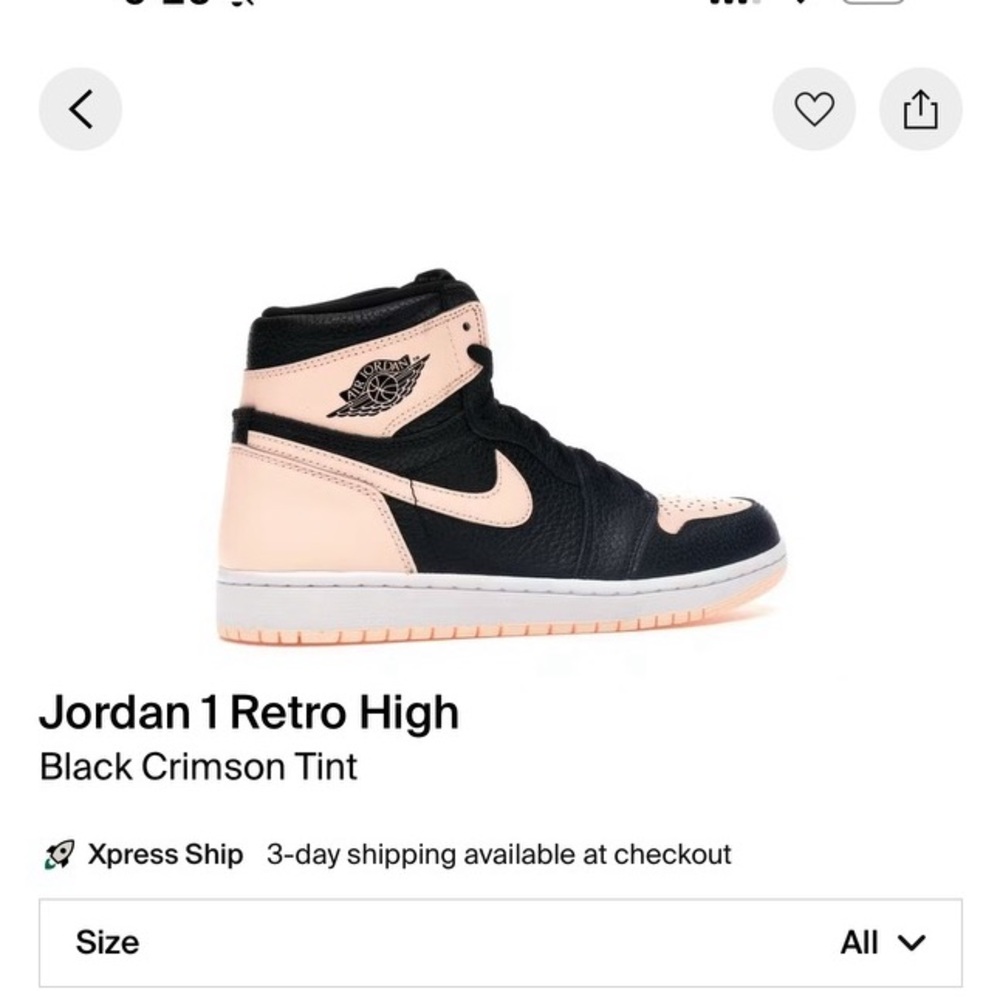 black crimson tint jordan 1 retro high